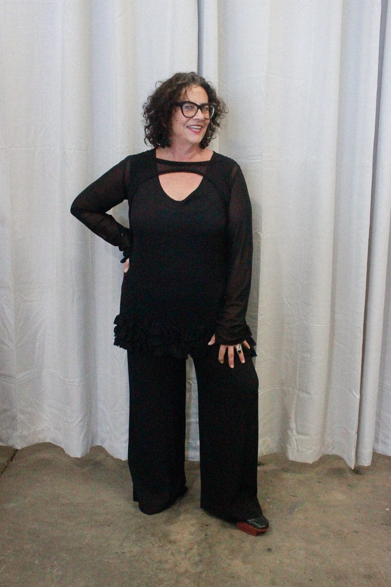 TCD TCD Dihlia Top - Black Mesh Shop