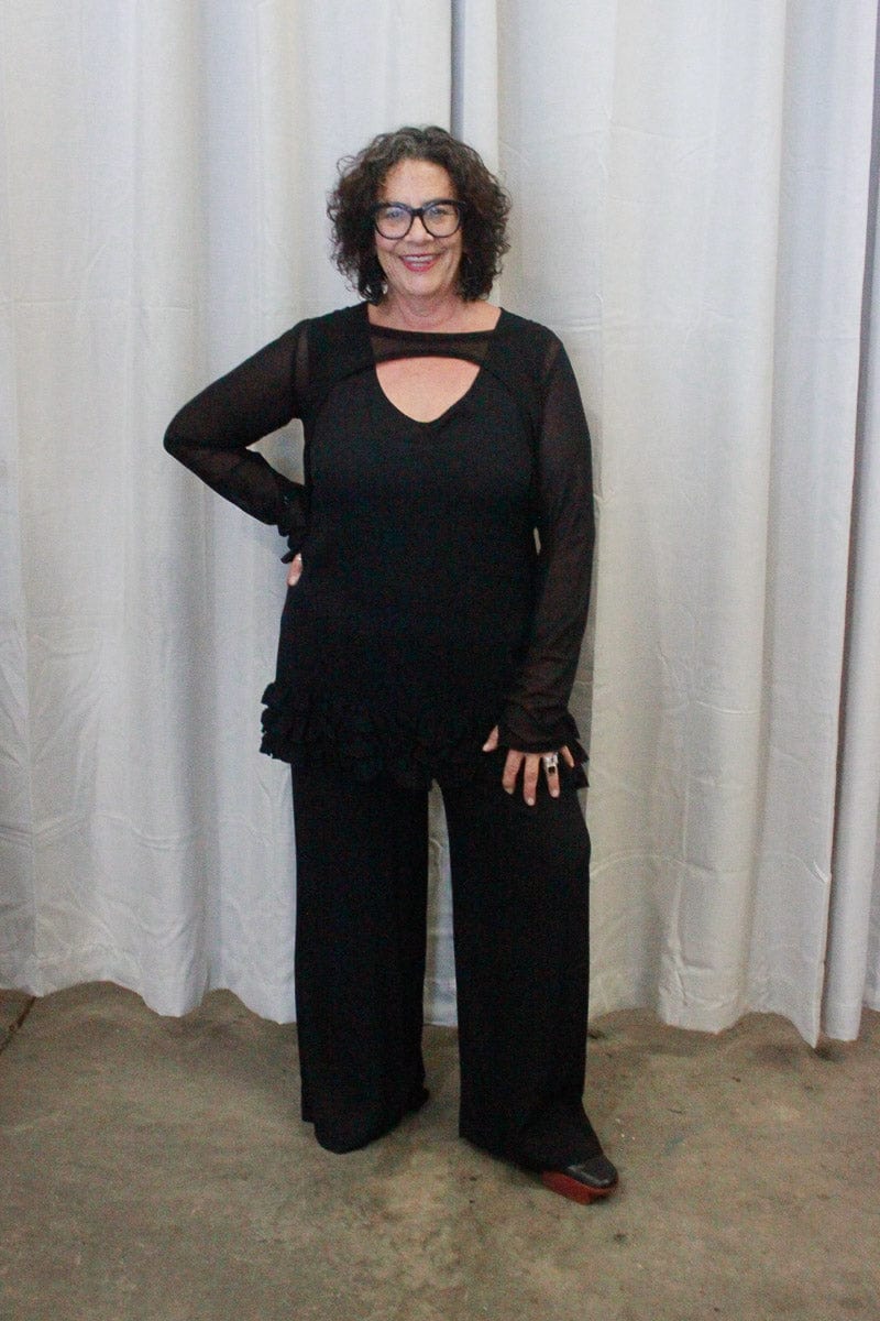 TCD TCD Dihlia Top - Black Mesh Shop