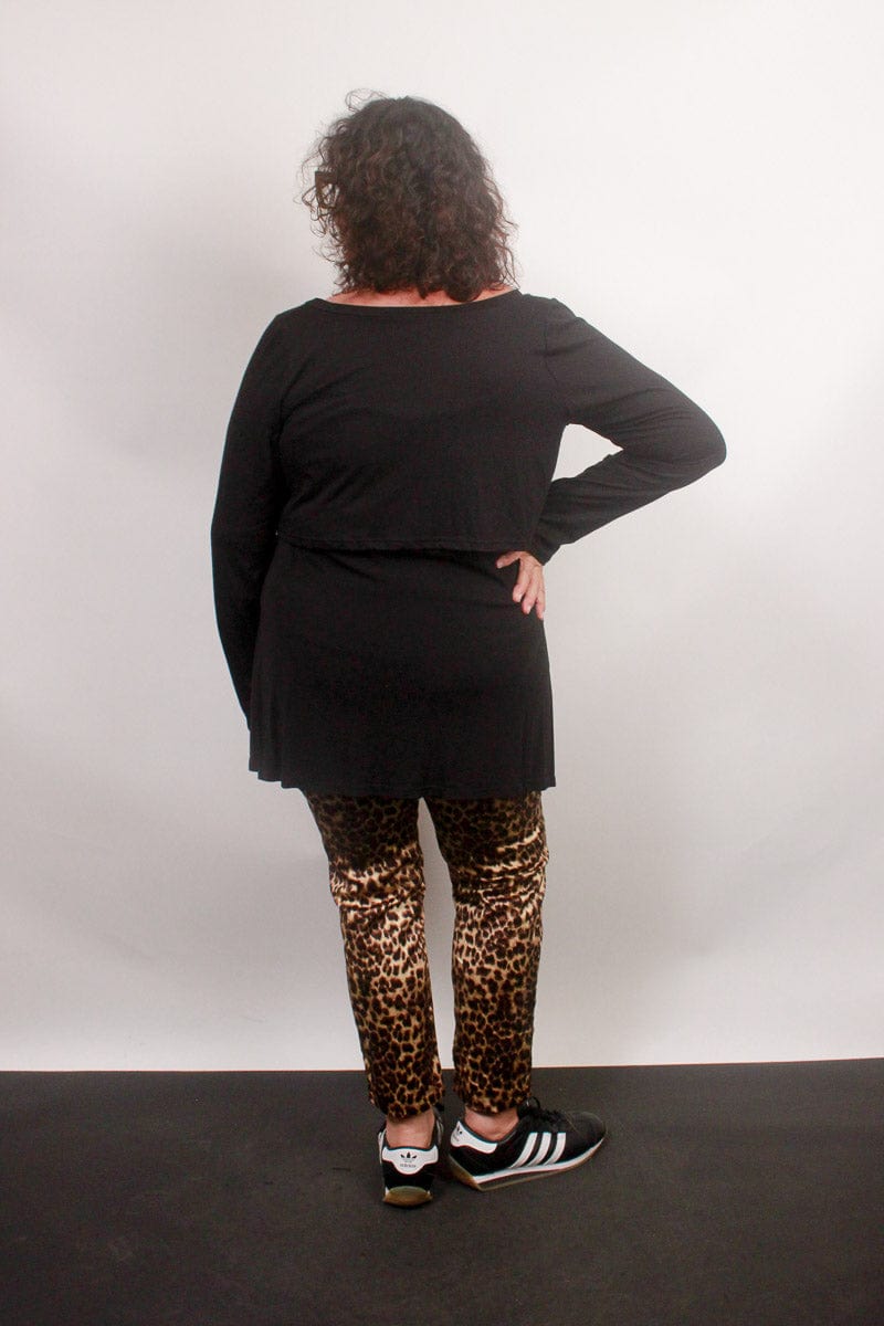 TCD TCD Dihlia Top - Black Viscose Knit Shop