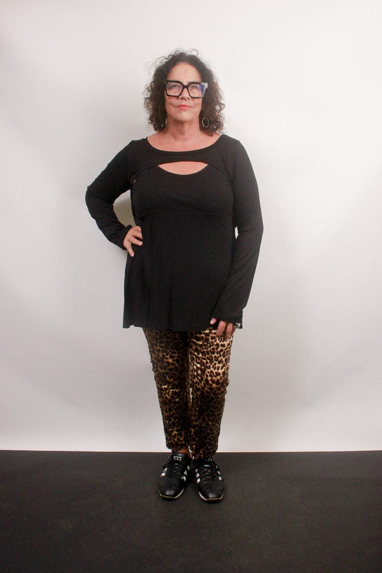 TCD TCD Dihlia Top - Black Viscose Knit Shop