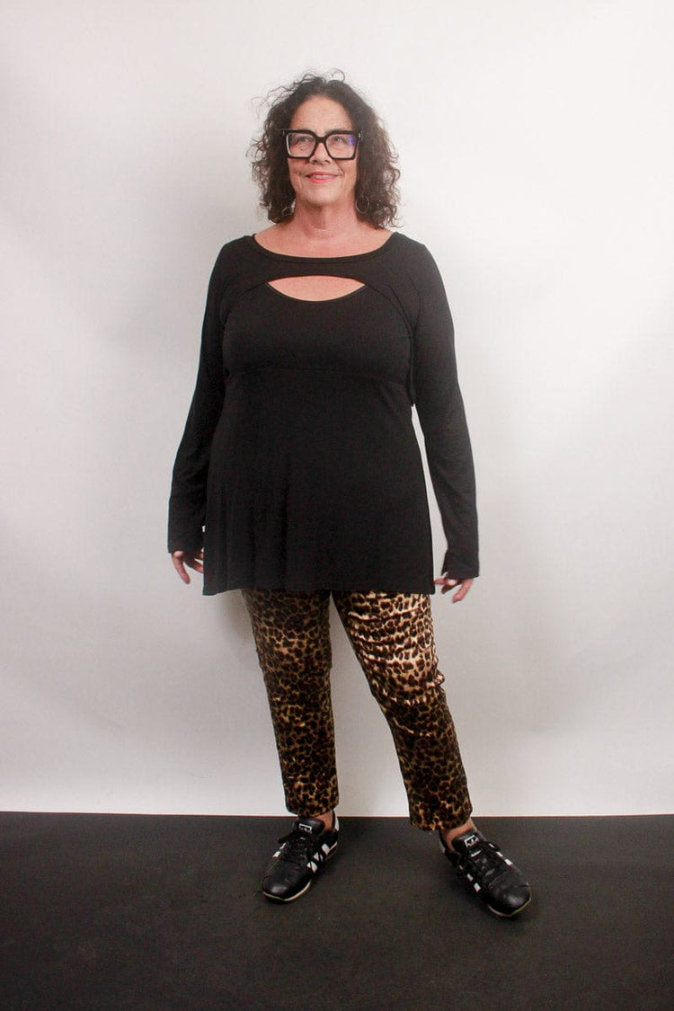 TCD TCD Dihlia Top - Black Viscose Knit Shop