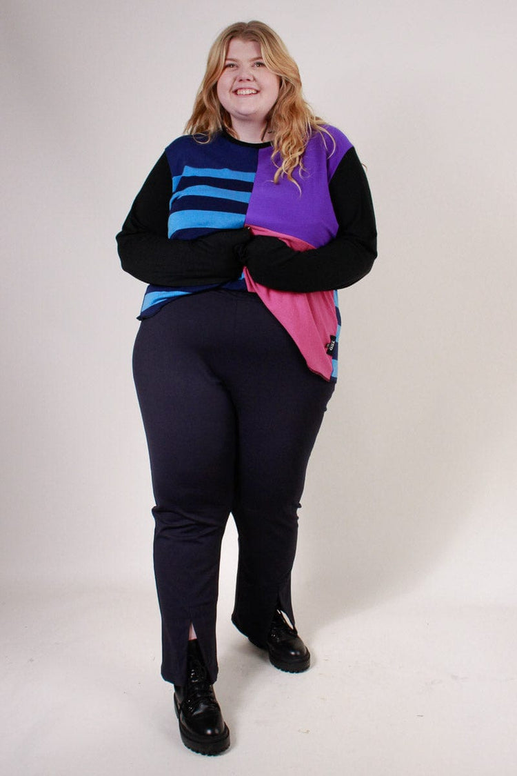 TCD TCD Disco Split Pant - Navy Shop