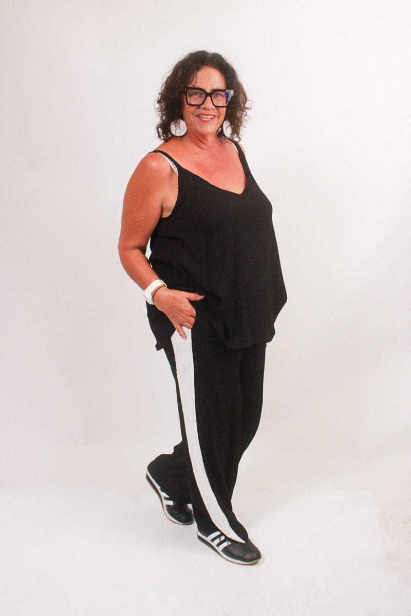 TCD TCD EXCLUSIZE Athleisure Pant - Black/White Stripe Shop