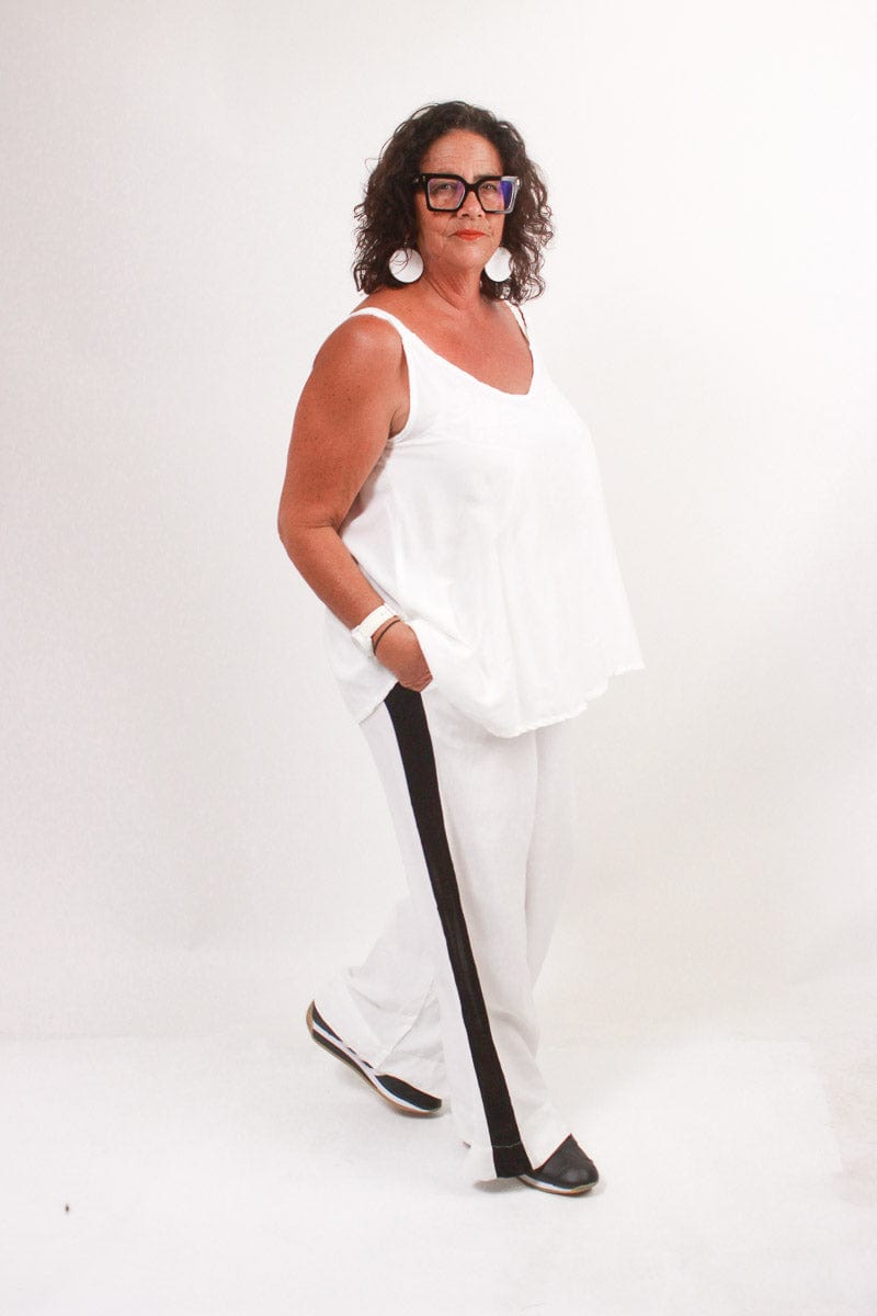 TCD TCD EXCLUSIZE Athleisure Pant - Cream/Black Stripe Shop