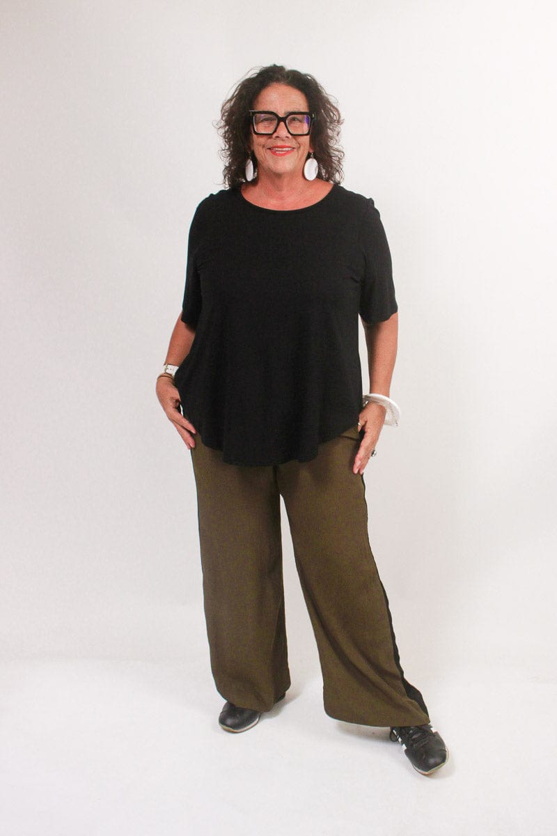 TCD TCD EXCLUSIZE Athleisure Pant - Khaki/Black Stripe Shop