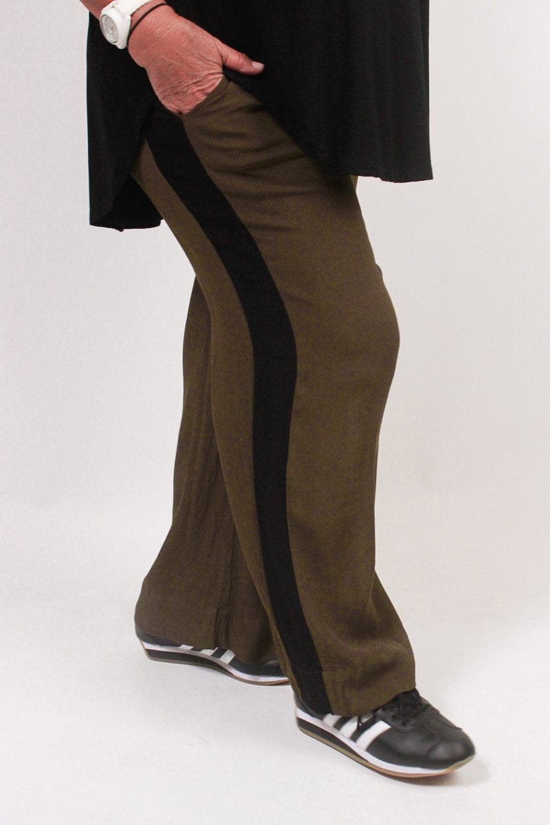 TCD TCD EXCLUSIZE Athleisure Pant - Khaki/Black Stripe Shop