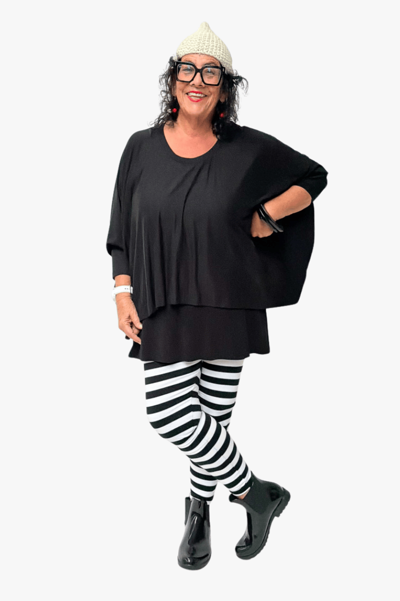 TCD TCD Leggings - Big Stripe B&W Shop