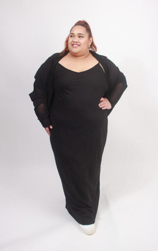 TCD TCD Long Bias Slip - Black Linen Shop