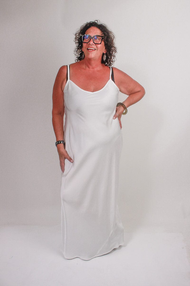 TCD Long Bias Slip Dress - Cream TCD The Carpenter's Daughter TCD Long Bias Slip Dress - Cream TCD The Carpenter's Daughter