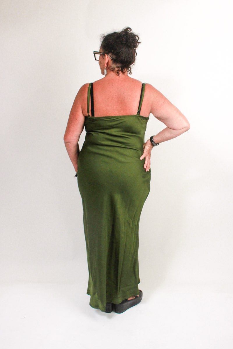 TCD TCD Long Bias Slip - Khaki Satin Shop