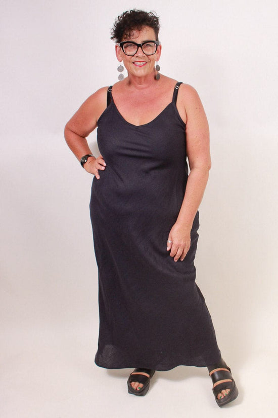 TCD TCD Long Bias Slip - Navy Linen Shop