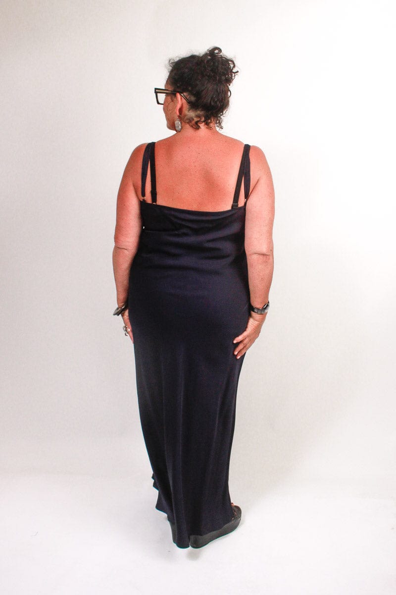 TCD TCD Long Bias Slip - Navy Viscose/Linen Shop