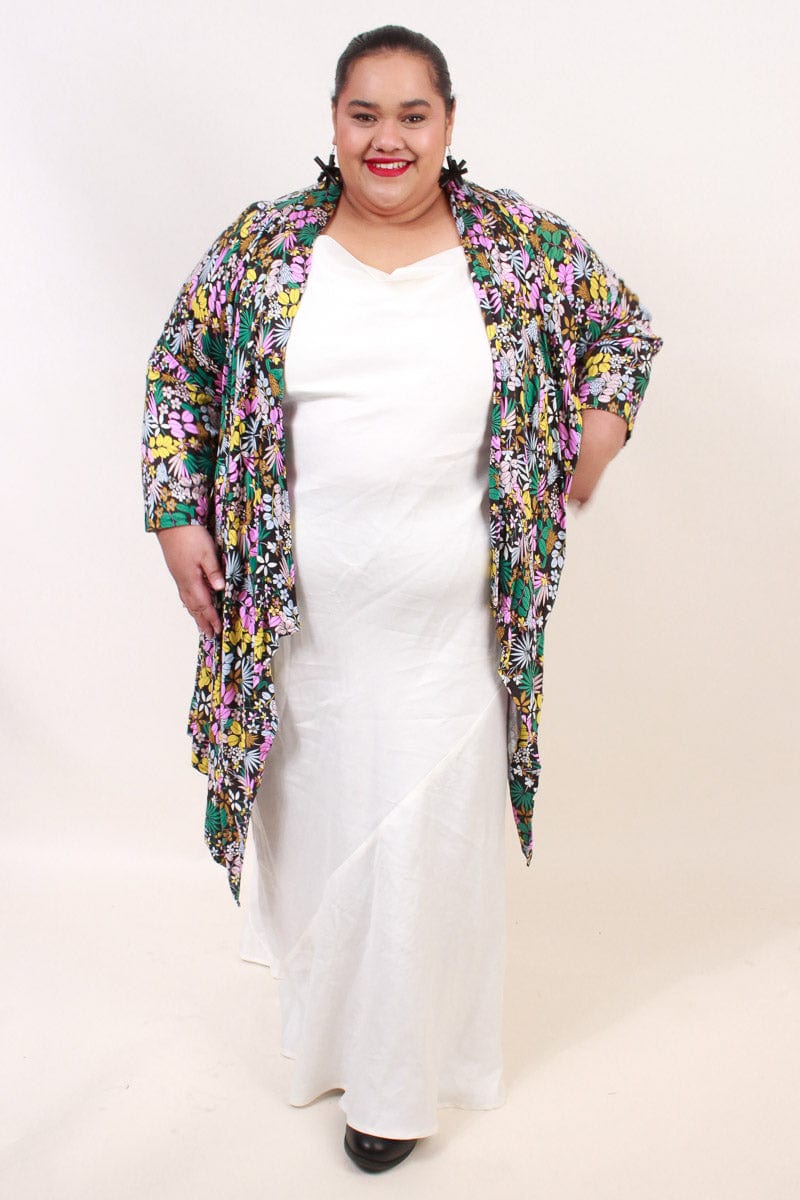 TCD TCD Long Flounce Bias Slip - Cream Shop