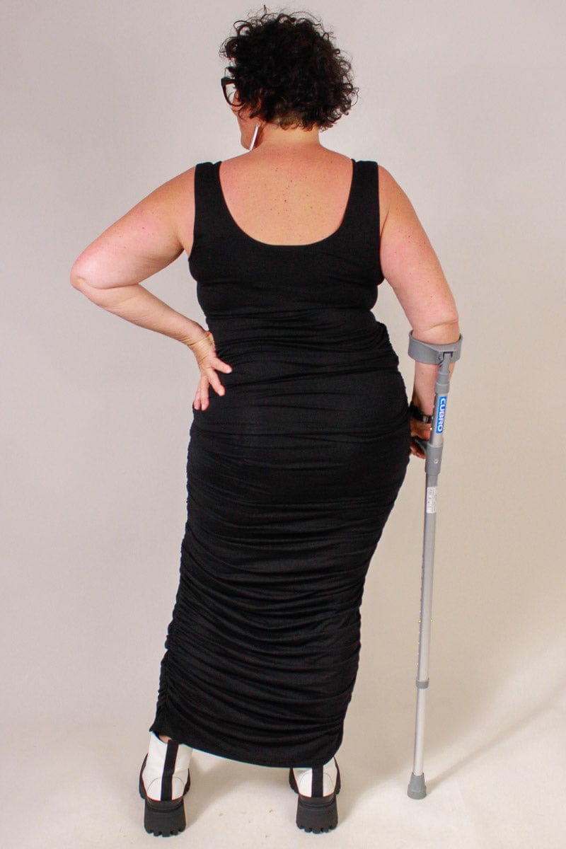 TCD TCD Long Rouched La Bella - Black Shop