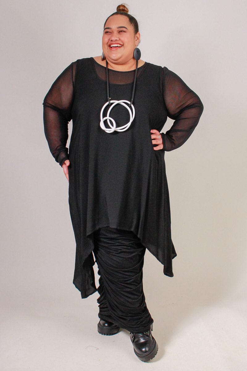 TCD TCD Long Rouched La Bella - Black Shop