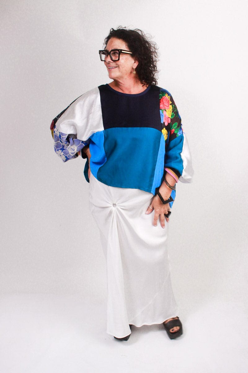 TCD TCD Patchwork Top - Woven Blue Prints Shop