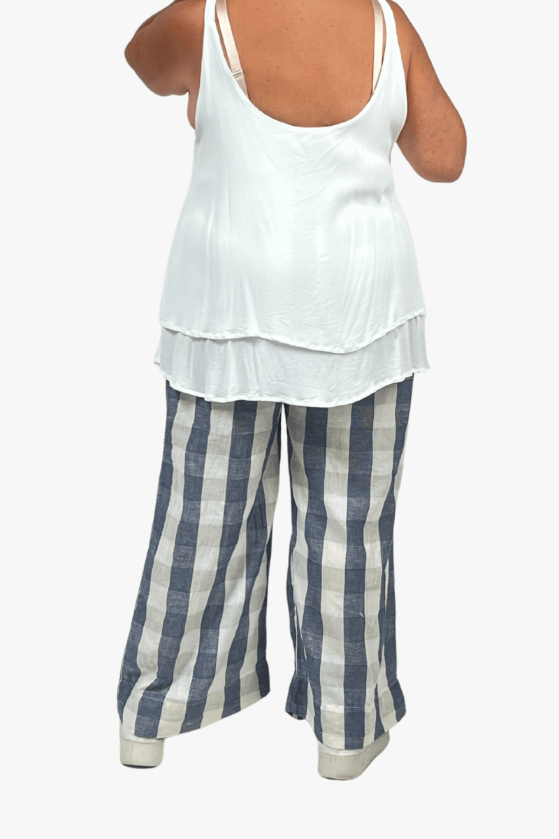 TCD TCD Sadie Pant - Blue Check Shop