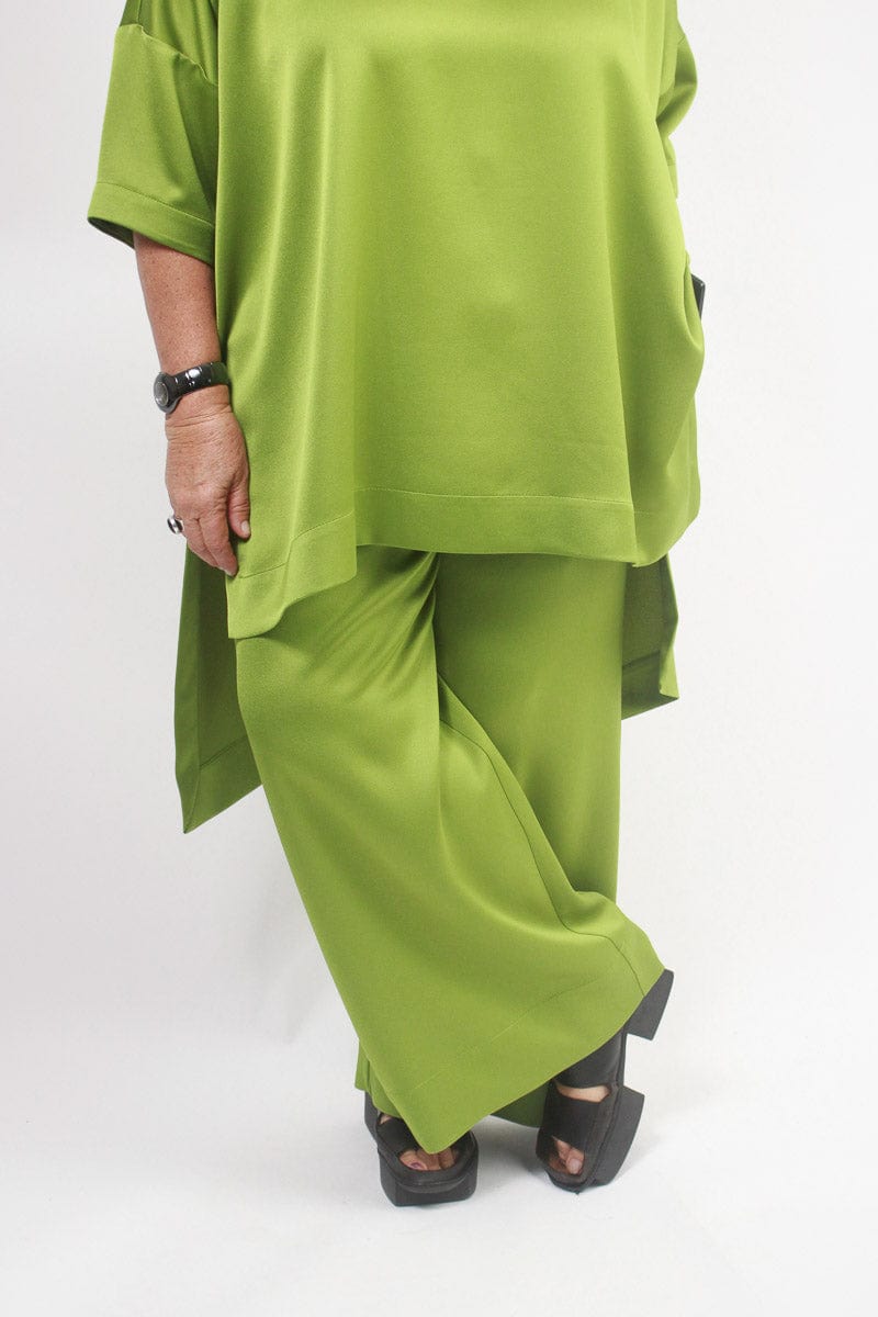 TCD TCD Sadie Pant - Chartreuse Satin Shop