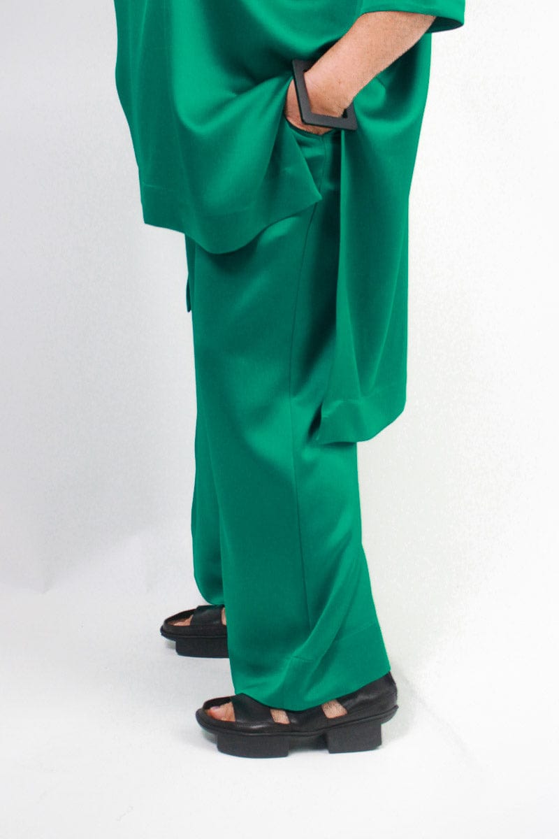 TCD TCD Sadie Pant - Emerald Satin Shop