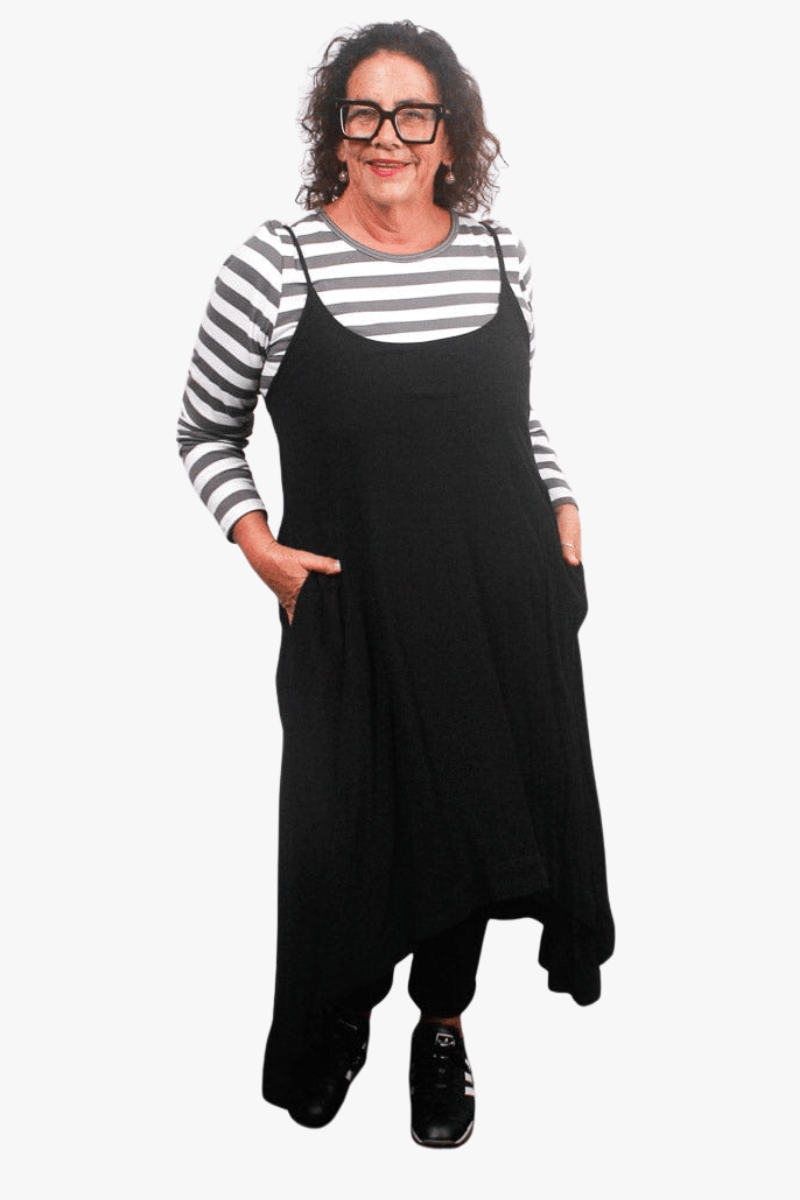 TCD TCD Simply Tee Top - Grey Stripes Shop