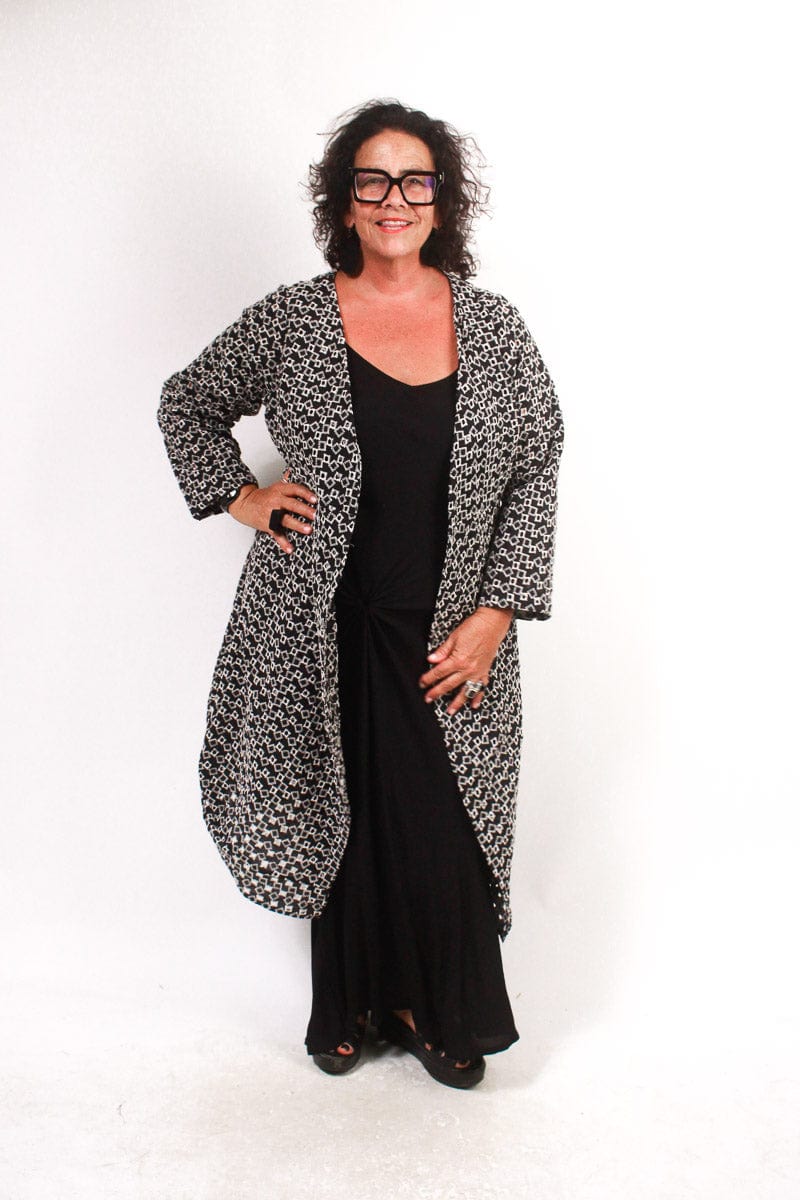 TCD TCD Solidarity Jacket - Black Textural Print Shop