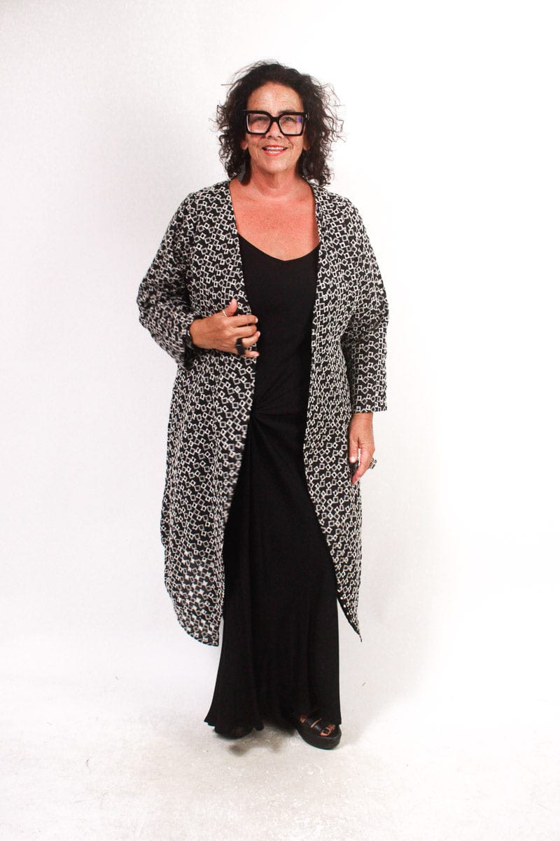 TCD TCD Solidarity Jacket - Black Textural Print Shop