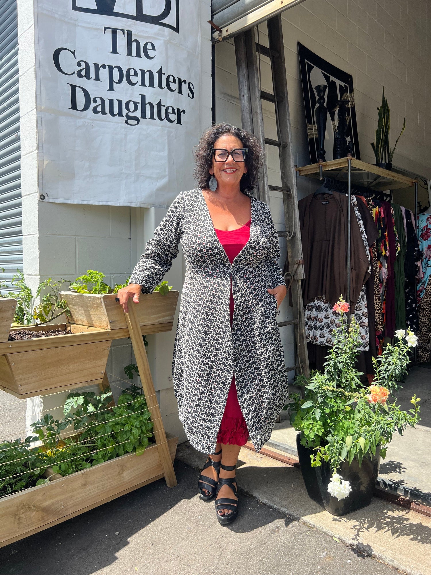 TCD TCD Solidarity Jacket - Black Textural Print Shop