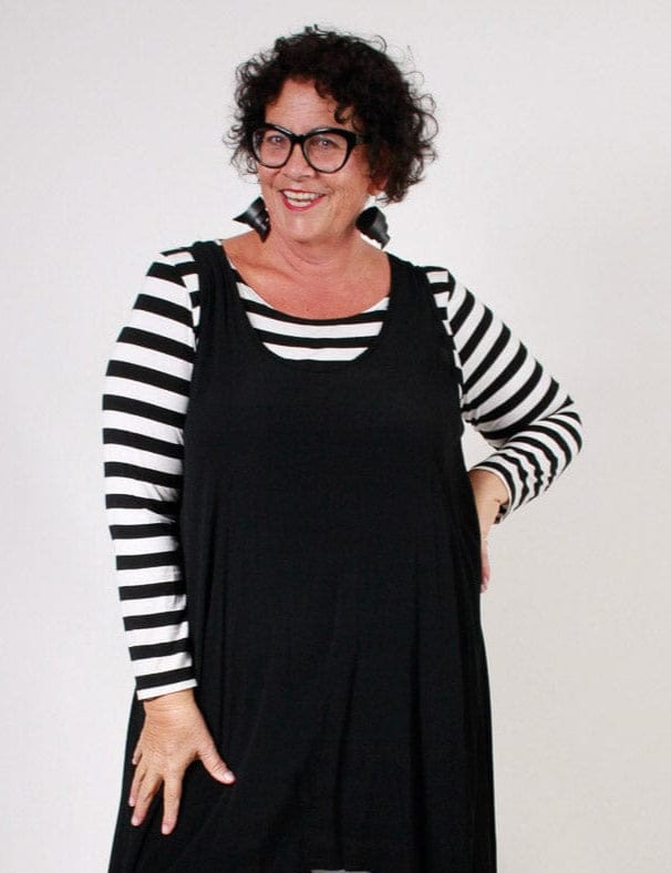 TCD TCD Simply Tee - B/W Stripes Shop XS = 12-14