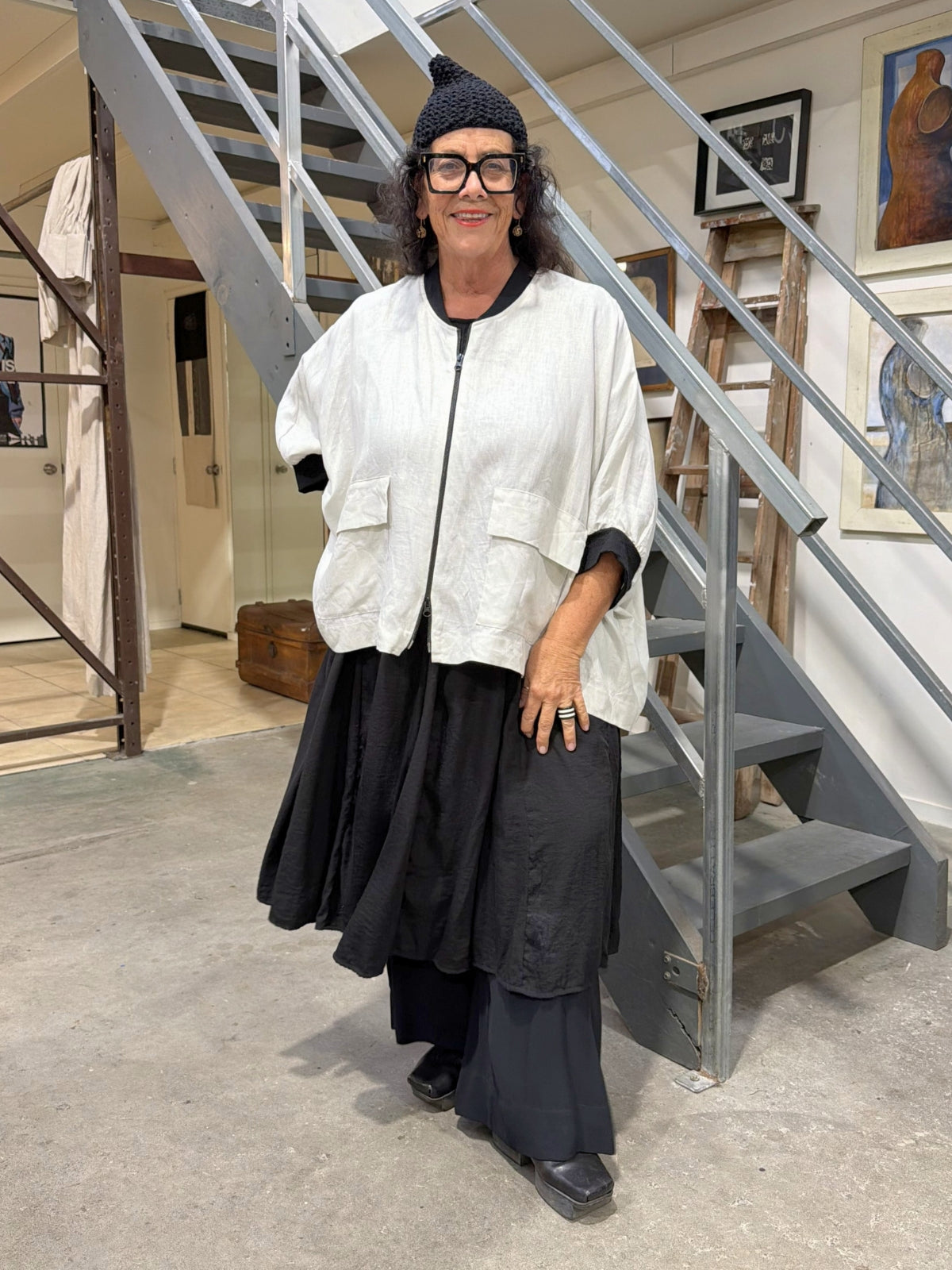 Juna Bomber - Cargo Linen Shell