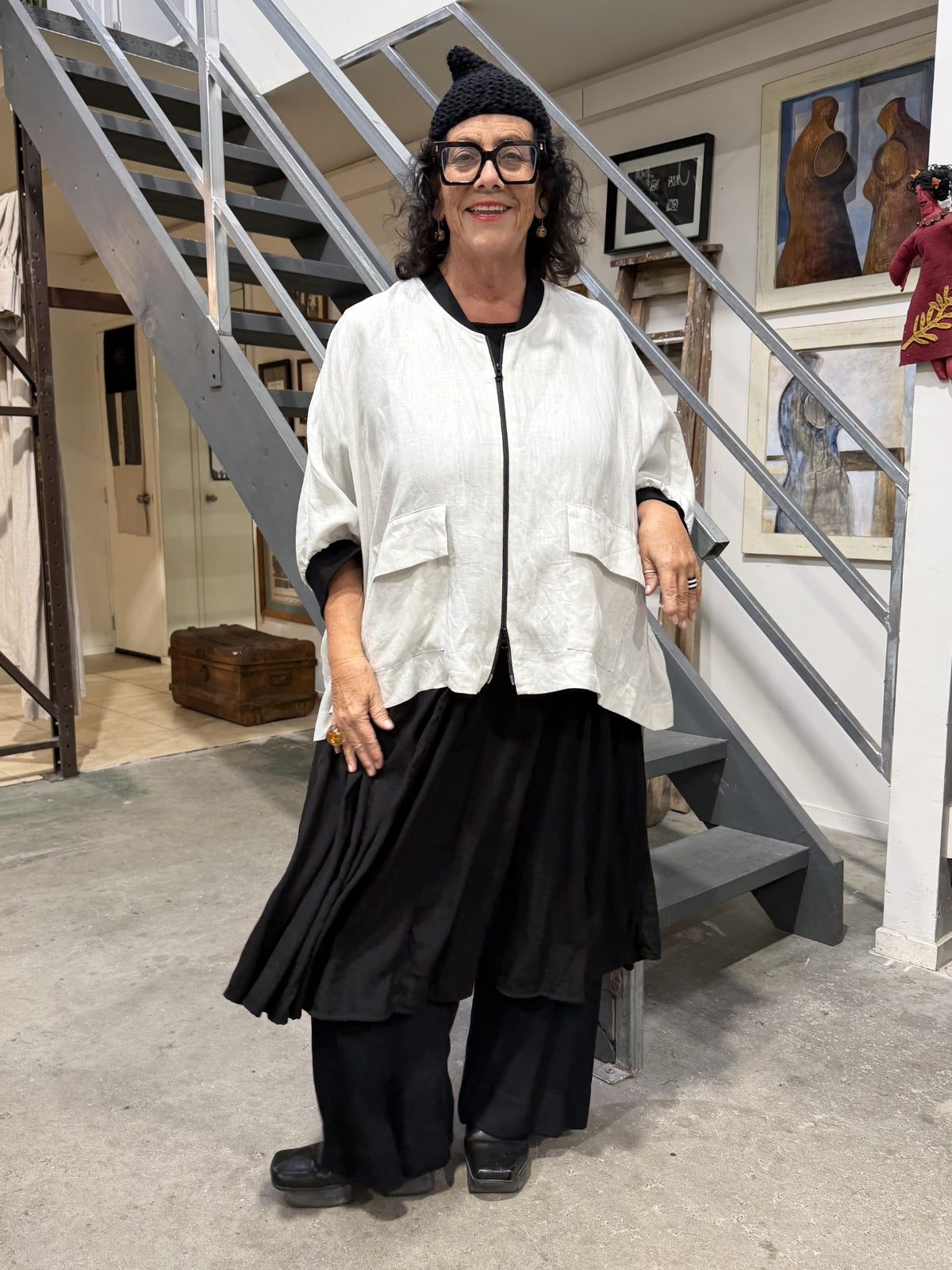 Juna Bomber - Cargo Linen Shell