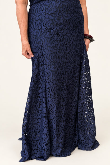 PRE ORDER TCD Marilyn Dress - Navy &amp; black Lace