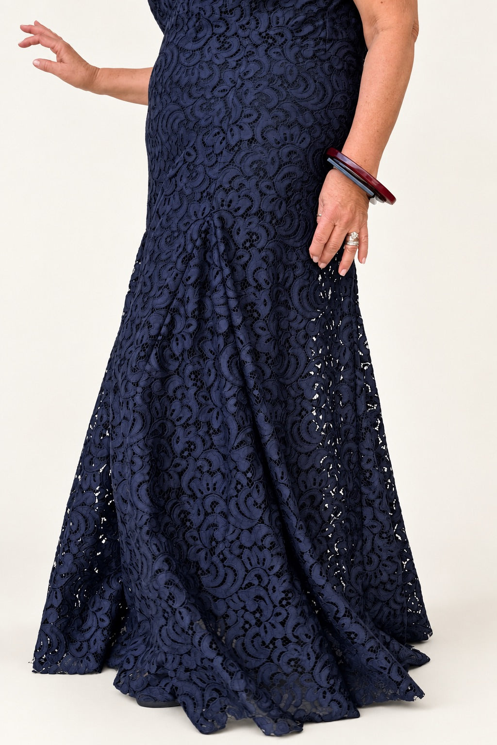 PRE ORDER TCD Marilyn Dress - Navy &amp; black Lace