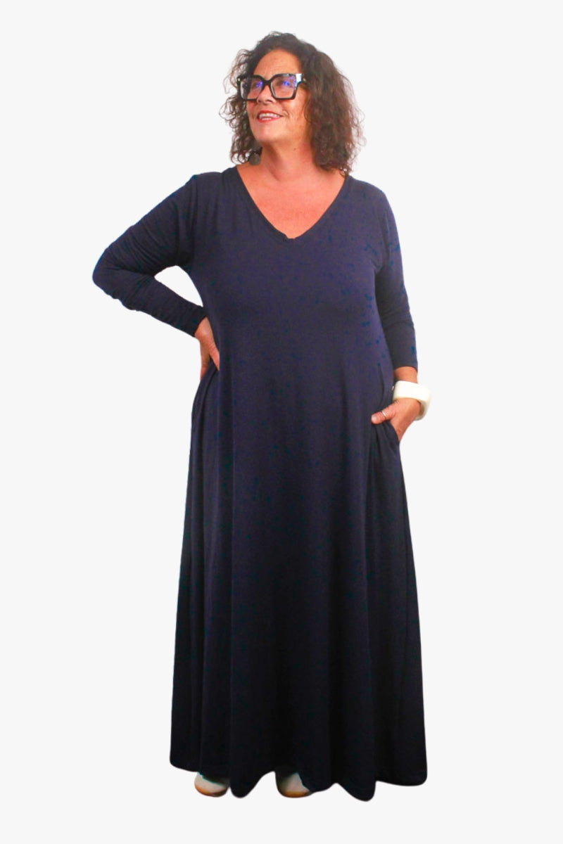 TCD A-line Dress - Navy Merino (LUCKY LAST - S =14/16)