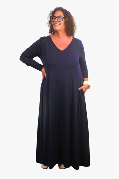 TCD A-line Dress - Navy Merino (LUCKY LAST - S =14/16)