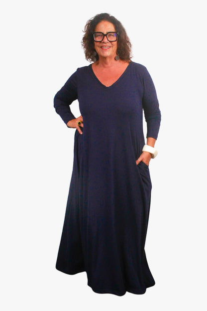 TCD A-line Dress - Navy Merino (LUCKY LAST - S =14/16)