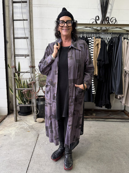 TCD Cleo Coat Split - Aubergine