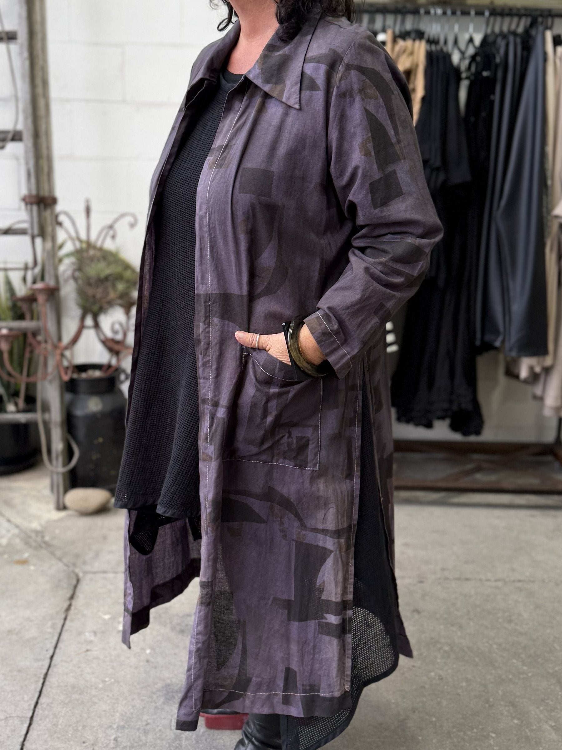 TCD Cleo Coat Split - Aubergine