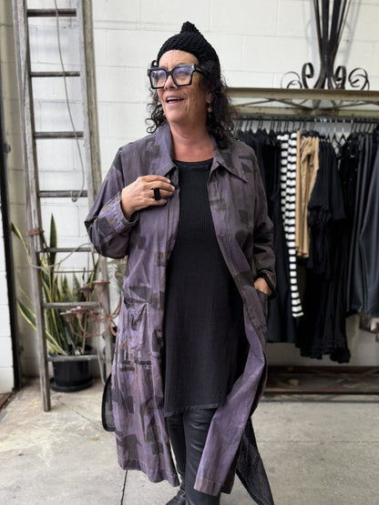 TCD Cleo Coat Split - Aubergine