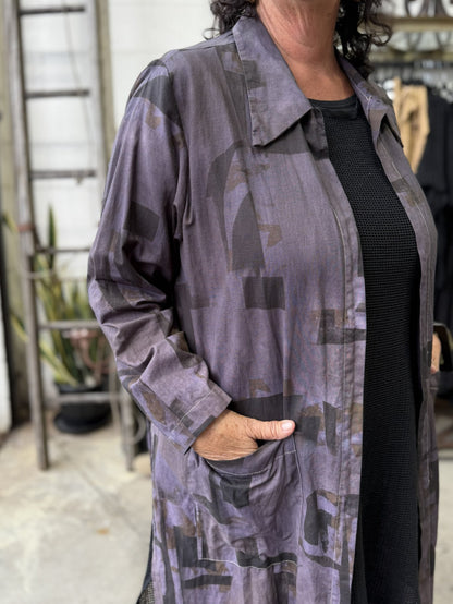TCD Cleo Coat Split - Aubergine