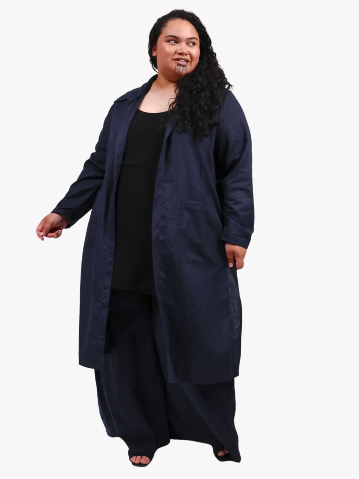 TCD Cleo Coat Split - Navy Ink (LUCKY LAST SIZE - 4 = 22)