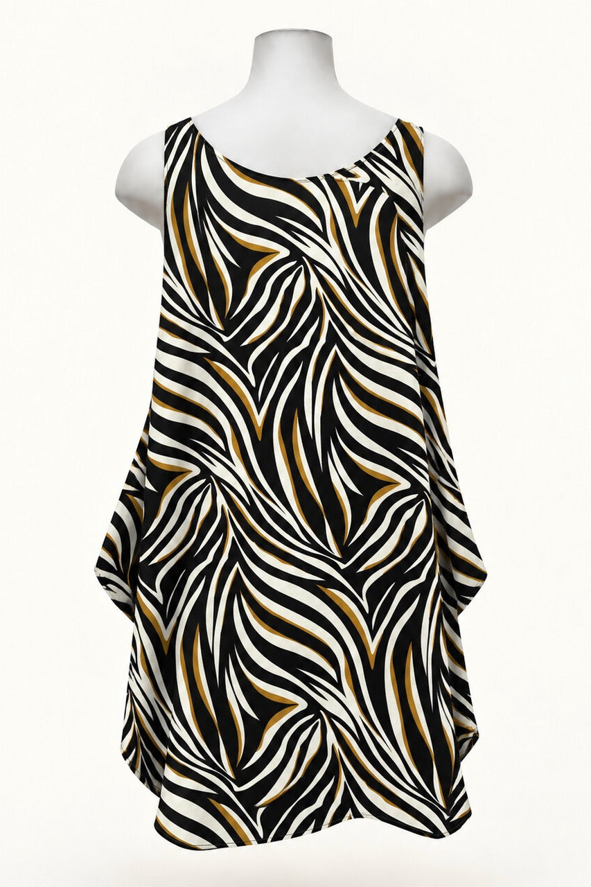 PRE ORDER TCD Drape Tunic - Golden Zebra