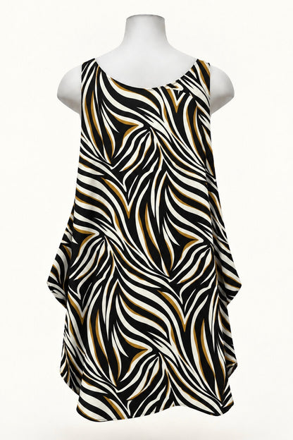 PRE ORDER TCD Drape Tunic - Golden Zebra