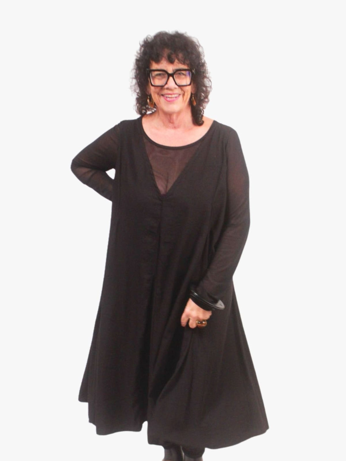 TCD Godet Dress - Black