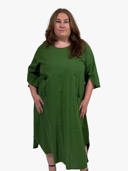 TCD Harri Dress - Moss Green (Lucky Last - Size L)