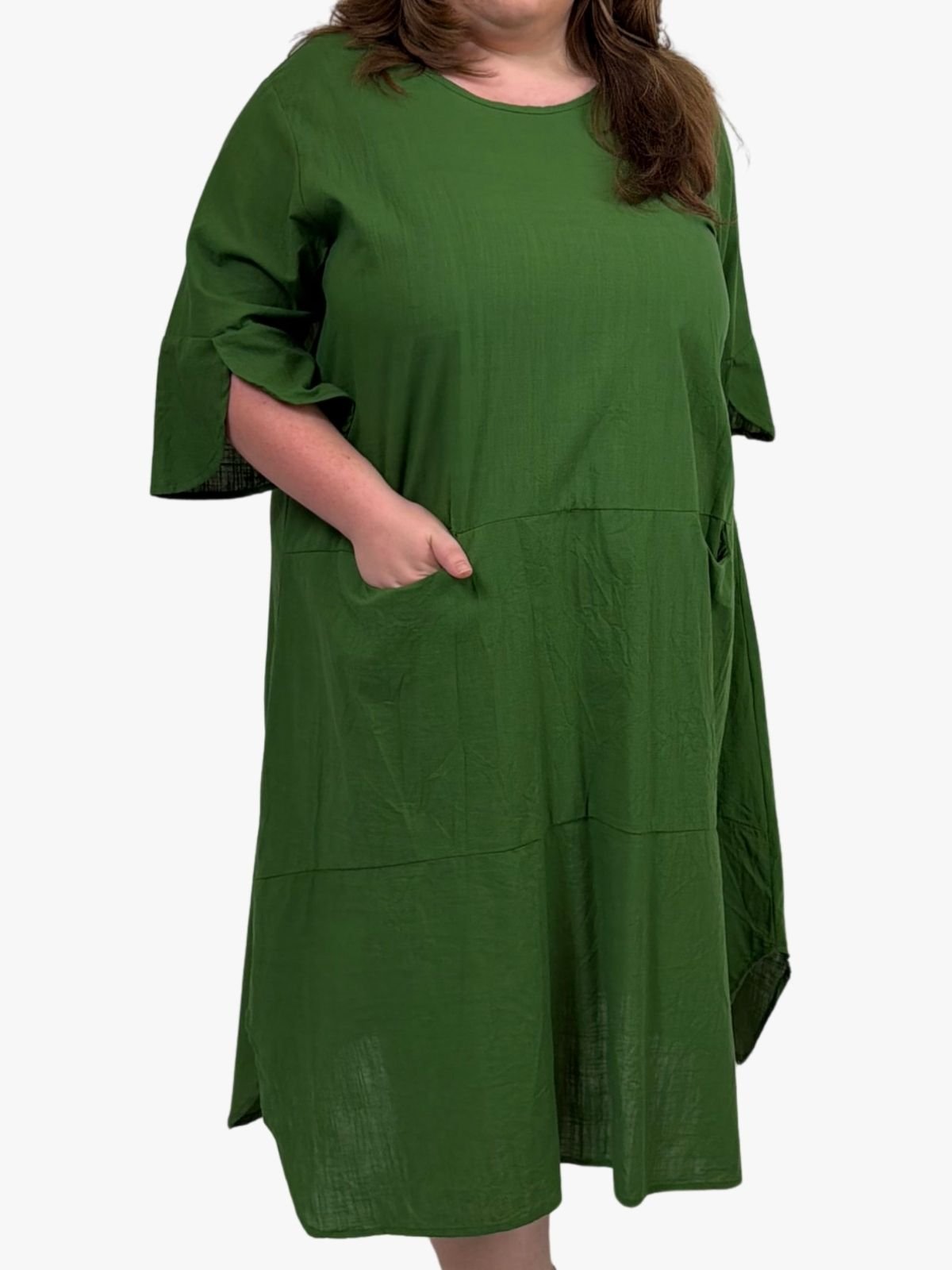 TCD Harri Dress - Moss Green (Lucky Last - Size L)