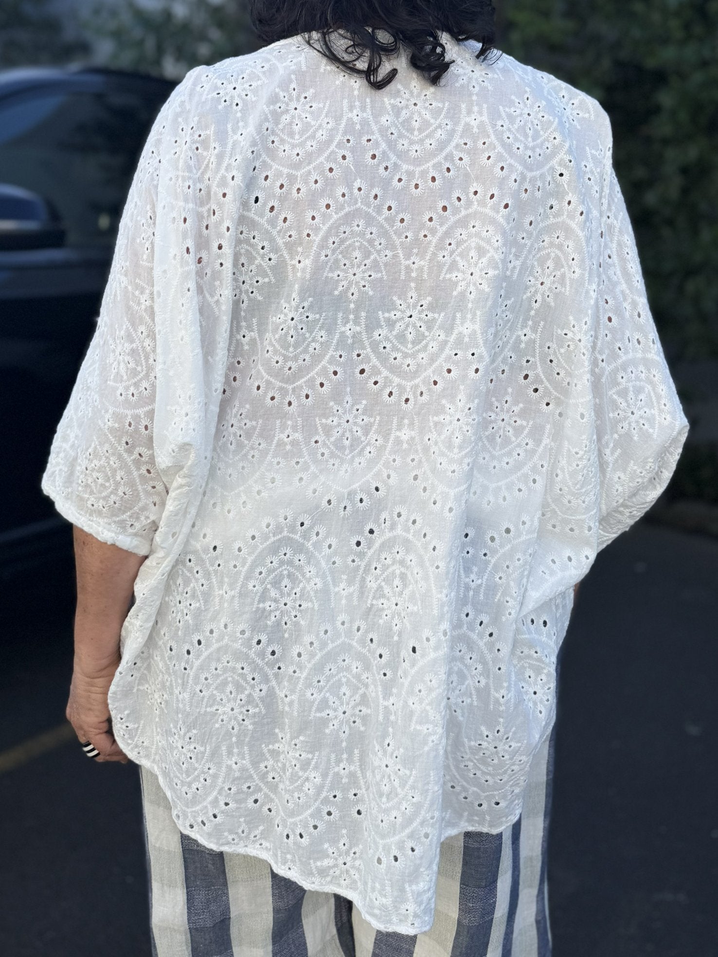 TCD Iris Top - White Cotton Anglaise