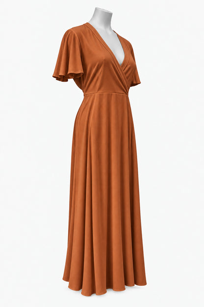 PRE ORDER TCD Katy Q Dress - Cognac
