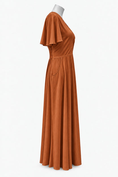 PRE ORDER TCD Katy Q Dress - Cognac