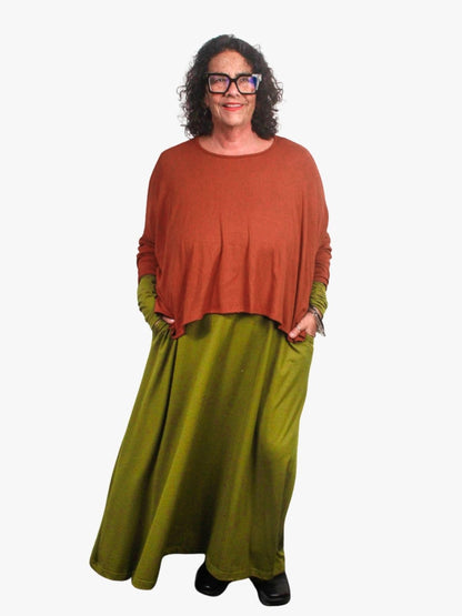 TCD Lockdown Crop - Cinnamon Rib Knit (Lucky Last - OS)
