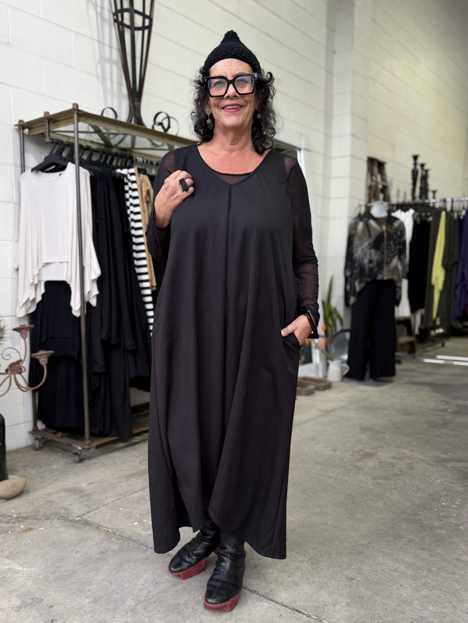 TCD Long Athena Dress - Black